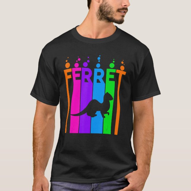 Camiseta Burbuja de arcoiris animal con silueta (Anverso)