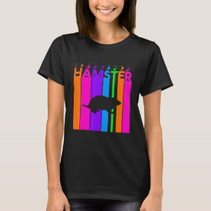 Camiseta Burbuja de arcoiris animal de Hamster con silueta