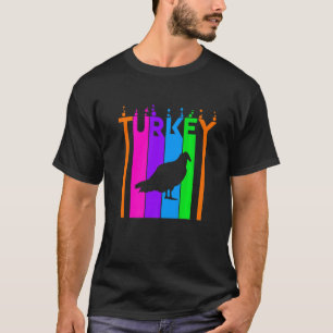 Camiseta Burbuja de arcoiris animal de Turquía con silueta