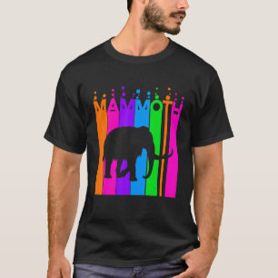 Camiseta Burbuja de arcoiris animal mamut con silueta