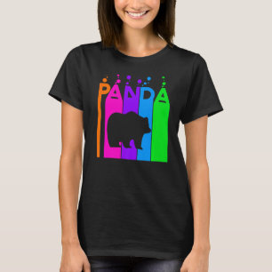 Camiseta Burbuja de arcoiris animal panda con silueta