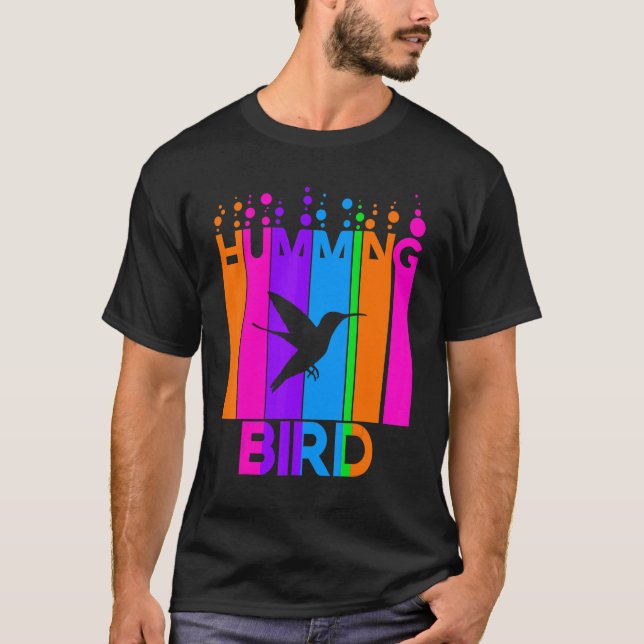 Camiseta Burbuja de arcoiris con silueta (Anverso)
