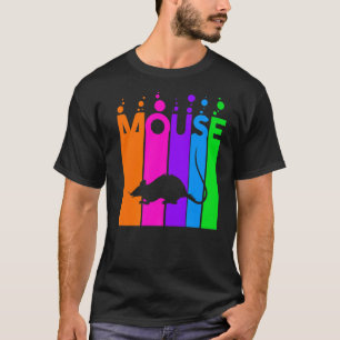 Camiseta Burbuja de arcoiris del ratón con silueta