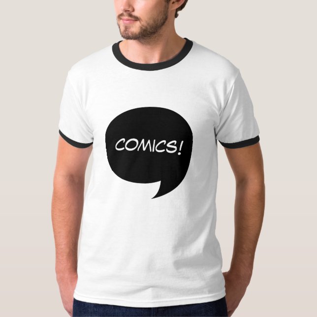 Camiseta Burbuja de diálogo Pop Art con trama retro (Anverso)