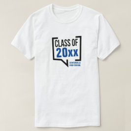 Camiseta Burbuja de discurso del año de clase azul