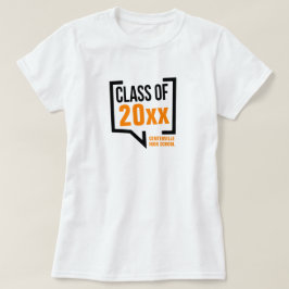 Camiseta Burbuja de discurso del año de clase naranja