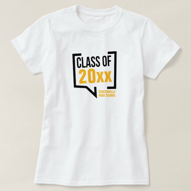 Camiseta Burbuja del año de la clase amarilla (Diseño del anverso)