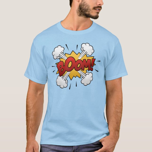 Camiseta Burbuja del boom del libro de historietas (Anverso)