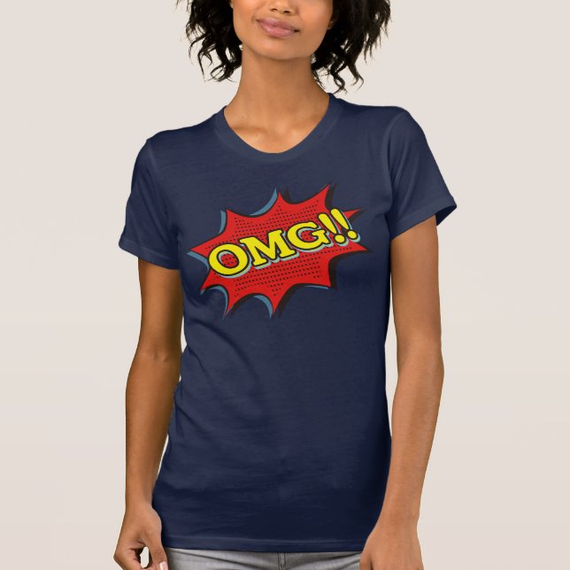 Camiseta Burbuja del discurso de exclamación OMG de histori (Anverso)