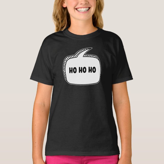 Camiseta Burbuja del discurso de HO HO HO (Anverso)