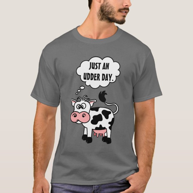 Camiseta Burbuja del discurso de la vaca del dibujo animado (Anverso)