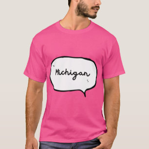 Camiseta Burbuja del discurso dibujado a mano por Michigan