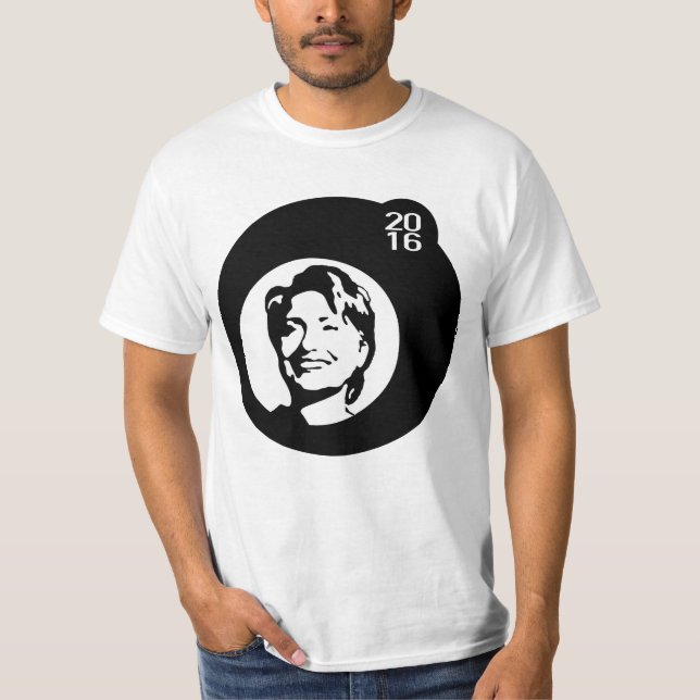 Camiseta burbuja negra de hillary clinton (Anverso)