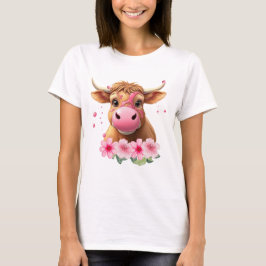 Camiseta Burbuja rosa de vaca Highland