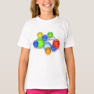 Camiseta - Burbujas coloreadas con nombre