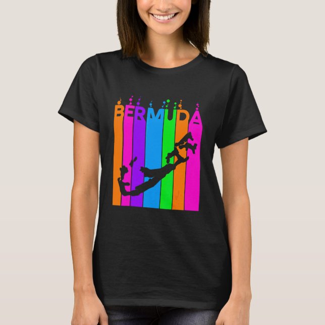 Camiseta Burbujas Coloridas de Bermudas (Anverso)