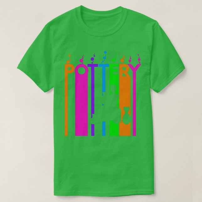 Camiseta Burbujas coloridas de la alfarería (Diseño del anverso)