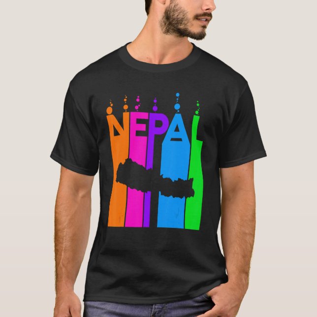 Camiseta Burbujas coloridas de Nepal (Anverso)