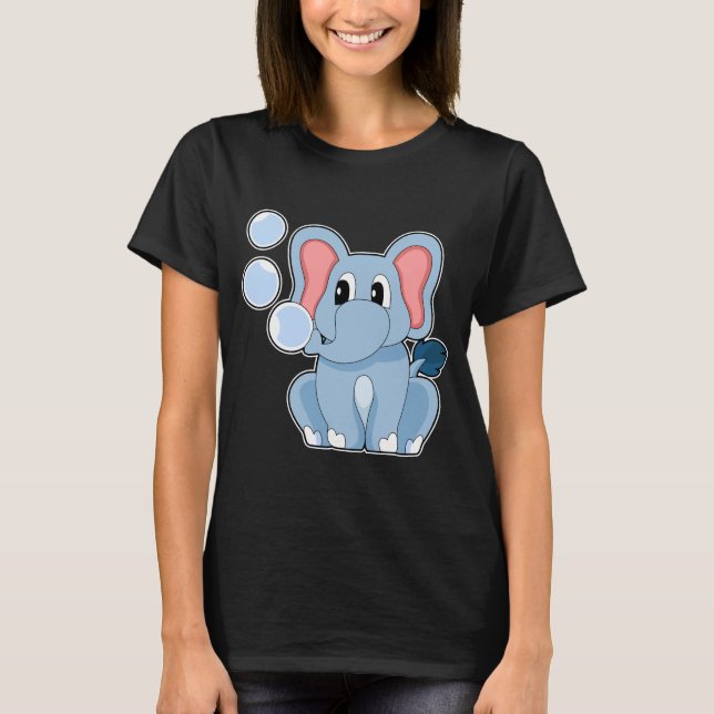 Camiseta Burbujas de agua del elefante (Anverso)