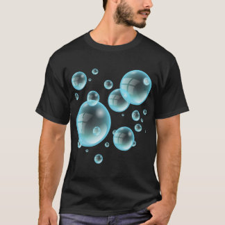 Camiseta Burbujas de aire Shampoo azul turquesa