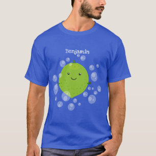 Camiseta Burbujas de cal verde suave ilustracion personaliz