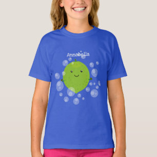 Camiseta Burbujas de cal verde suave ilustracion personaliz