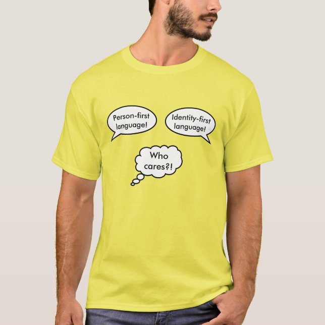 Camiseta Burbujas de habla de identidad personal (Anverso)