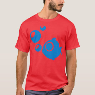 Camiseta Burbujas de peces azules
