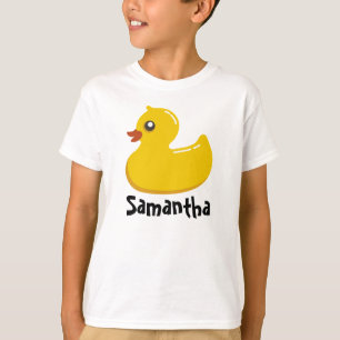 Camiseta Burbujas Ducky/azules de goma lindas