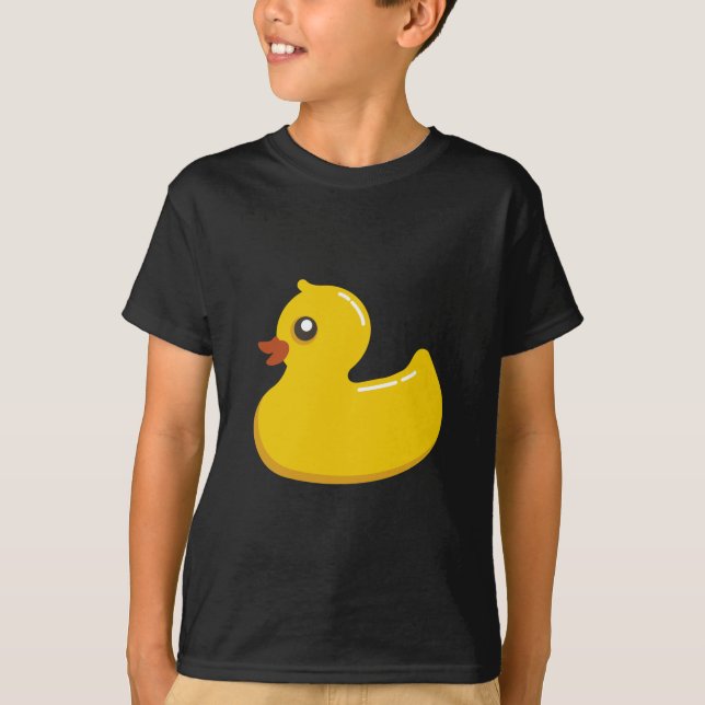 Camiseta Burbujas Ducky/azules de goma lindas (Anverso)