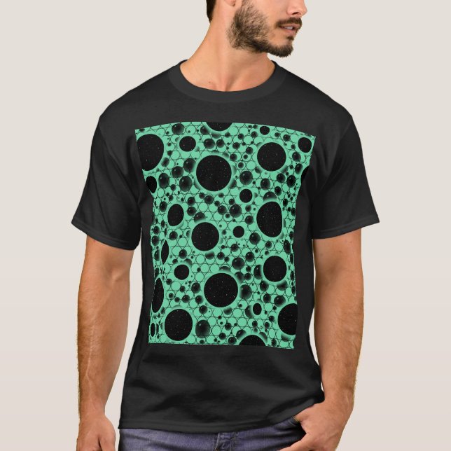 Camiseta Burbujas Espaciales - Menta (Anverso)