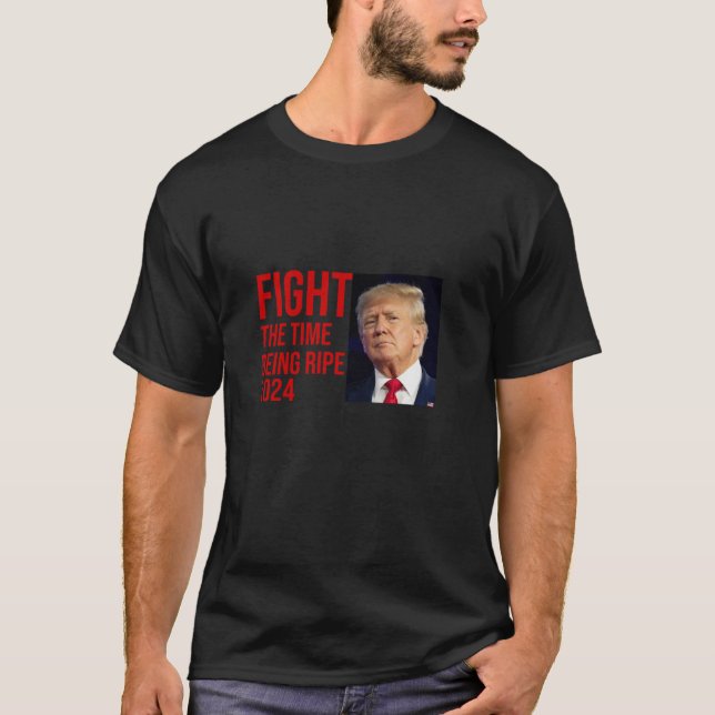 Camiseta burdo donald trump nunca dejará de luchar para dec (Anverso)