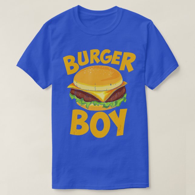 Camiseta Burger Boy ama a Cheeseburger y Hamburger (Diseño del anverso)