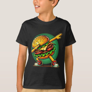 Camiseta Burger Dabbing Dancing Funny Burger Hamburger Food