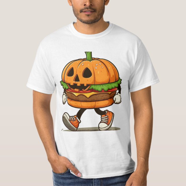 Camiseta Burger de calabaza divertida - Halloween Magic Fun (Anverso)