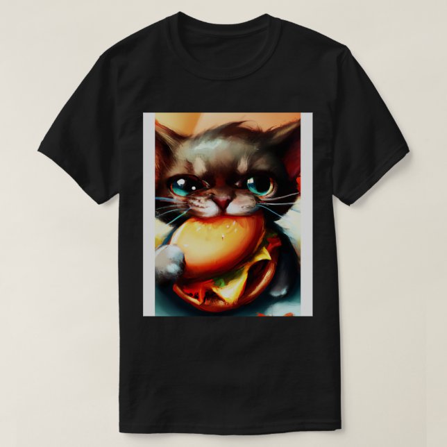Camiseta Burger de comida de gato (Diseño del anverso)