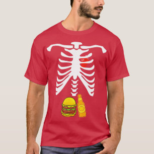 Camiseta Burger de esqueletos y cerveza