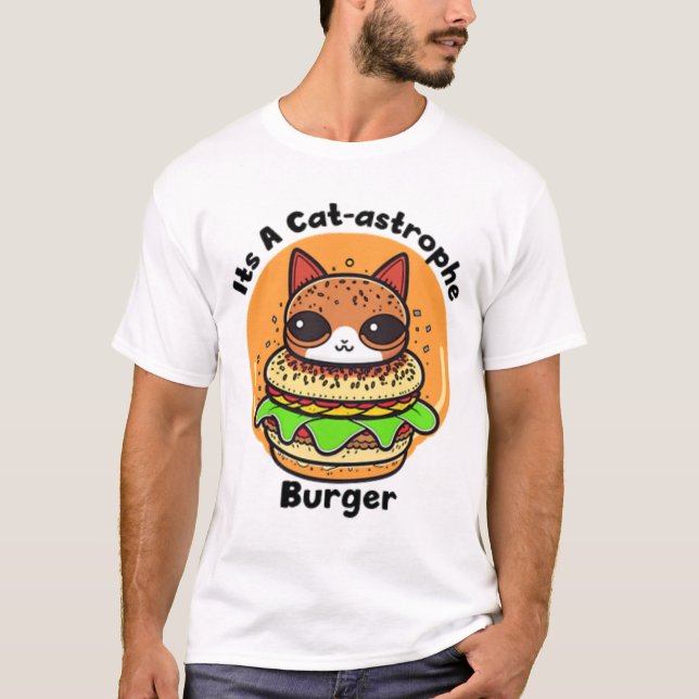 Camiseta Burger de gatos 1 (Anverso)