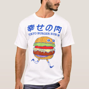 Camiseta Burger de Tokio corre divertida hamburguesa