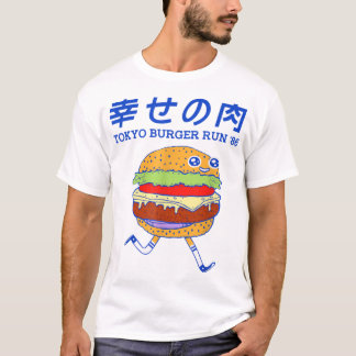 Camiseta Burger de Tokio corre divertida hamburguesa