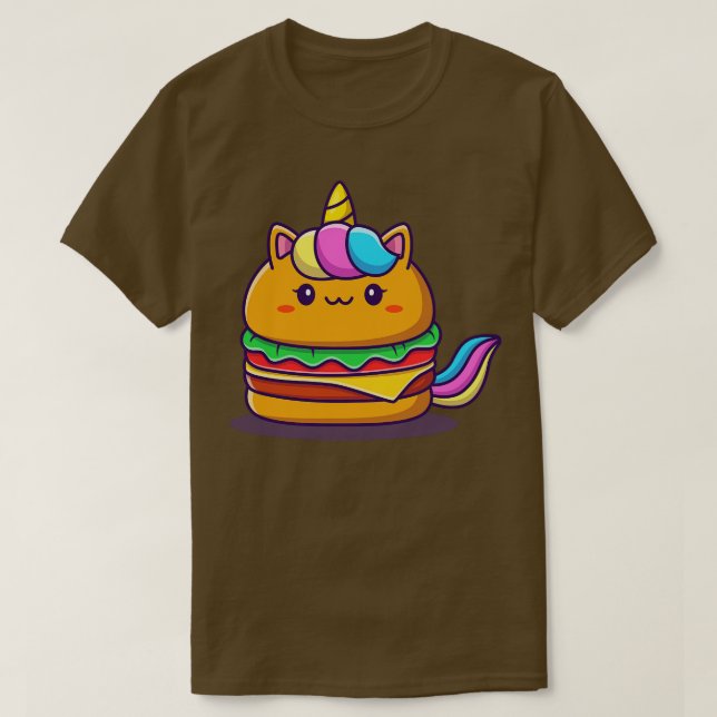 Camiseta Burger de Unicornio (Diseño del anverso)