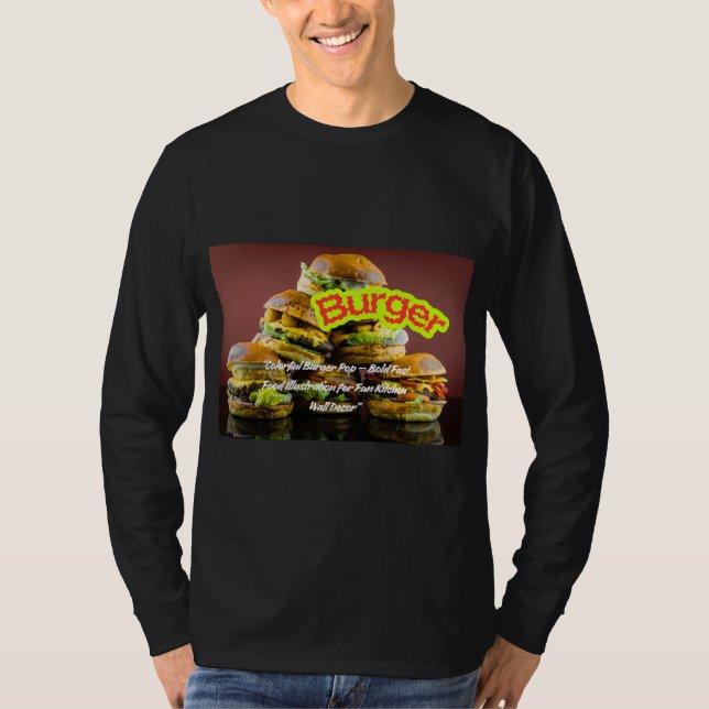 Camiseta Burger Design- Delicious Fast Food Illustration (Anverso)