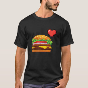 Camiseta Burger Fastfood Videogame Funny Gamers Pixelated D