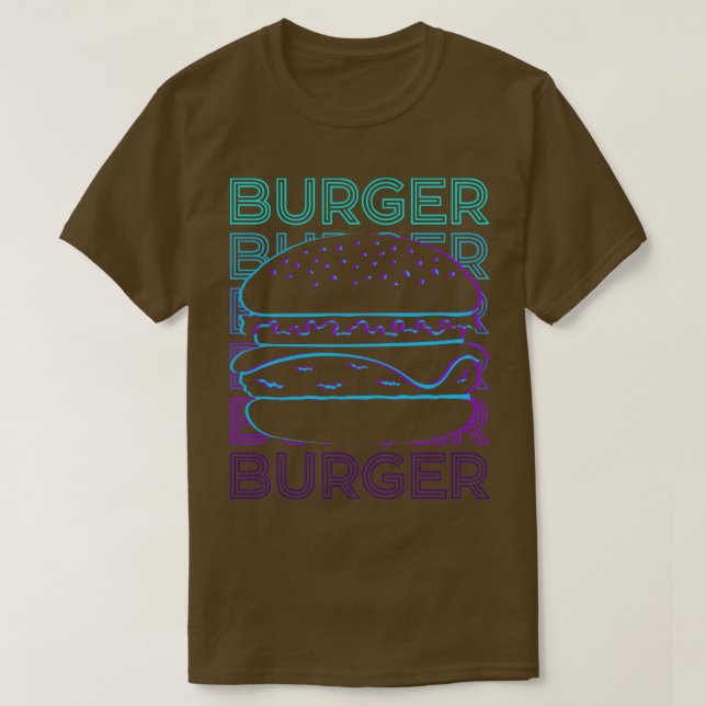 Camiseta Burger Hamburger Cheeseburger Regalo Retro (Diseño del anverso)