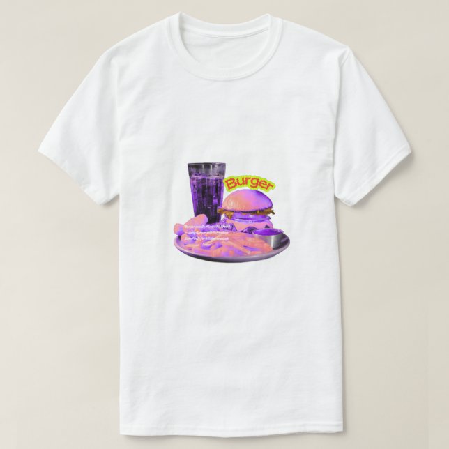 Camiseta Burger Lover T-Shirt -Fast Food Graphic Design Tee (Diseño del anverso)