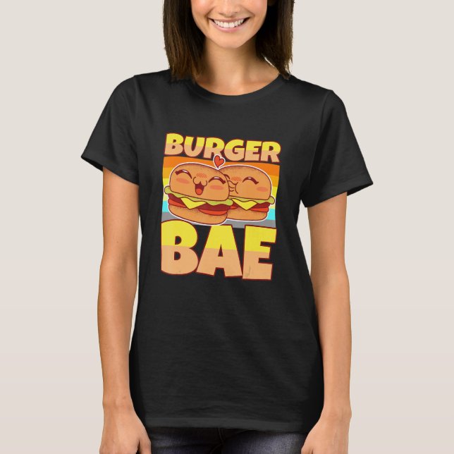 Camiseta Burger Patties Buns Bread Couples Delicious Beef M (Anverso)