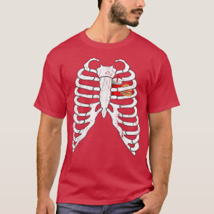 Camiseta Burger Skeleton Xray Hamburger Fast Food French Fr