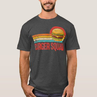Camiseta Burger Squad Hamburger Snacks Foodie Vintage