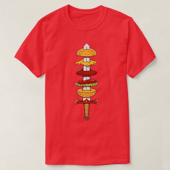 Camiseta Burger Sword (Diseño del anverso)