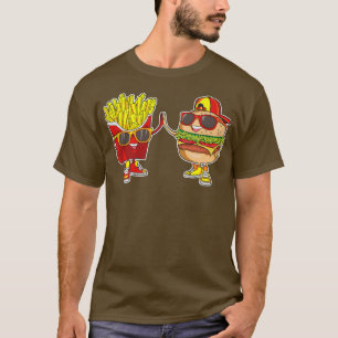 Camiseta Burger y Fries Trendy Weird BFF Fast Food